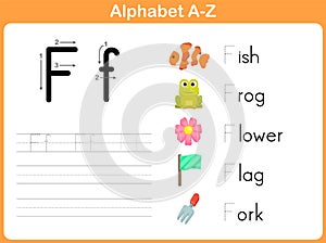 Alphabet Tracing Worksheet photo