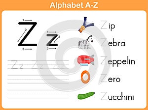 L'alfabeto tracciamento una lettera 