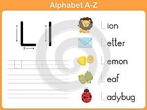 Alphabet Tracing Worksheet: Writing A-Z photo