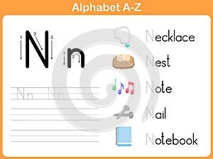 Alphabet Tracing Worksheet: Writing A-Z photo