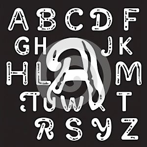 Alphabet Typography Artistic Pattern
