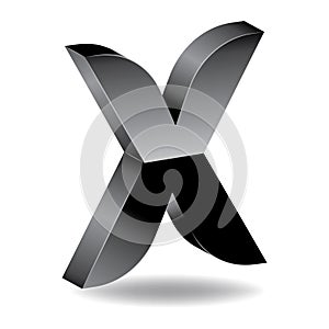 Alphabet X. Vector illustration decorative design
