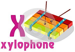 Alphabet X with xylophone photo