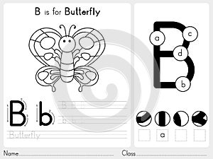 Alphabet A-Z Tracing and puzzle Worksheet, Exercises for kids - Coloring book