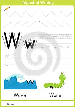 Alphabet A-Z Tracing Worksheet, Exercises for kids - A4 paper ready to print