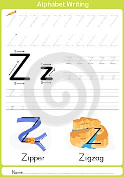 Alphabet A-Z Tracing Worksheet, Exercises for kids - A4 paper ready to print