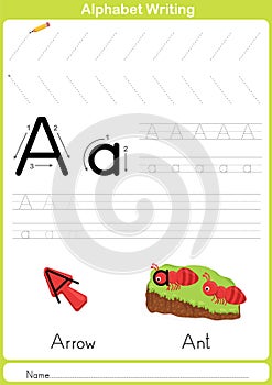 L'alfabeto tracciamento una lettera esercizio4 pronto sul stampare 