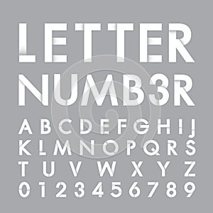Alphabetic font and number