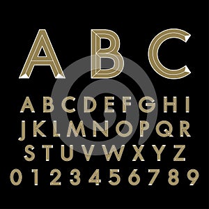 Alphabetic fonts and numbers photo