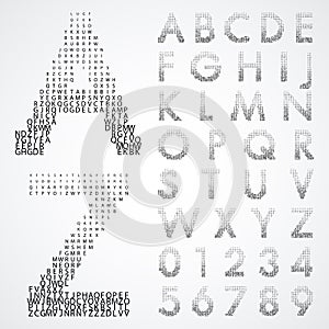 Alphabetic fonts and numbers