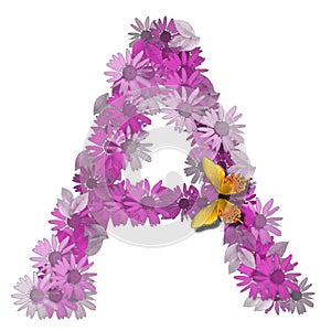 Alphabetical letter vowel A