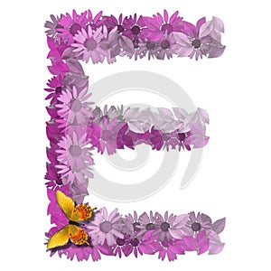 Alphabetical letter vowel E photo