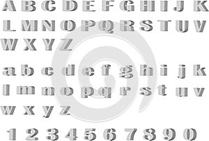 Alphabets All Capital Letters and Small Letter with Number 3 Dimensional