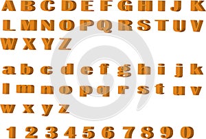 Alphabets All Capital Letters and Small Letter with Number 3 Dimensional