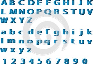 Alphabets All Capital Letters and Small Letter with Number 3 Dimensional