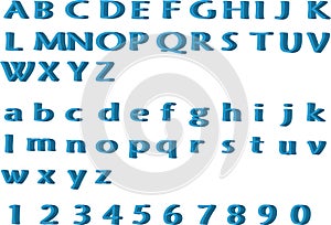 Alphabets All Capital Letters and Small Letter with Number 3 Dimensional