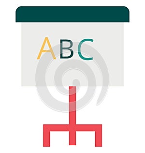 Alphabets Chart Isolated Color Vector Icon