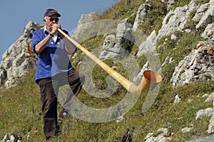 Alphorn player