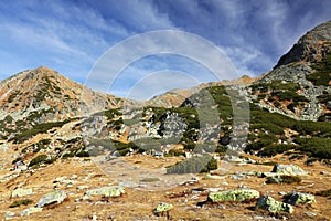 Alpine autumnal landscape in National Park Retezat