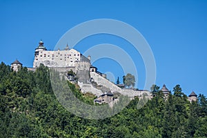 Alpine castle Werfen Hohenwerfen near Salzburg, Austrian Alps,