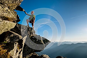 Alpine climbing in Austrian Alps