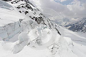 Montana alta glaciar 