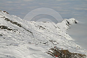 Alpine glacier ski area