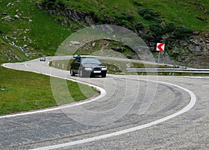 Alpine highway Transfagarasan in Romania