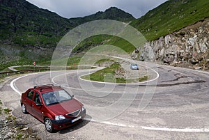 Alpine highway Transfagarasan in Romania