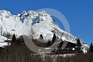 Alpine House under Taghaube, Berchtesgadener Alpen, Salzburger Land, Austria