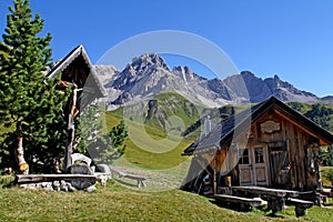 Alpine hut in Fuciade photo