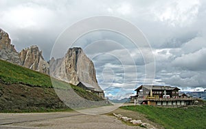 Alpine hut scenery