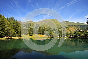 Alpine lake. Alps, Italy.