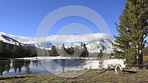 Alpine lake in California mountains