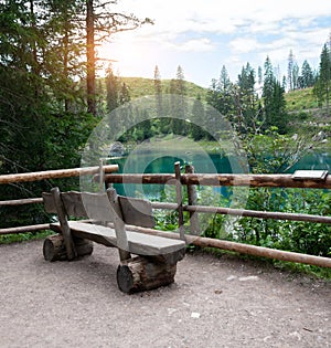 Alpine lake of Carezza in Val d\'Ega - Bolzano