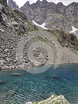 Alpine lake Coca on Orobie mountains