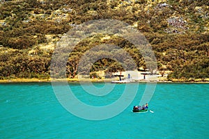 Alpine lake in Cordiliera Blanca