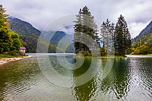 Alpine lake Di Predil