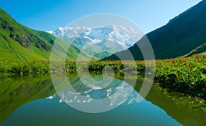 Alpine lake near Ushguli, Georgia.