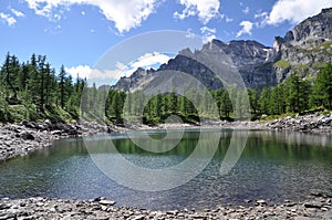 Alpine lake panorama