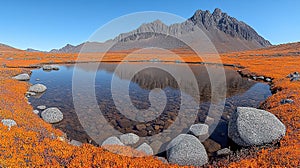 Alpine Lake Reflection photo