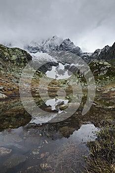 Alpine lake reflections