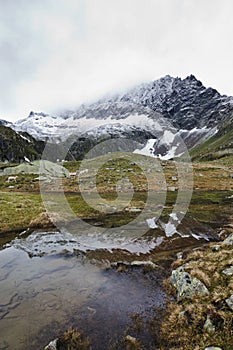 Alpine lake reflections