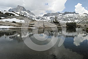 Alpine lake in Sierra Nevada mountains, California