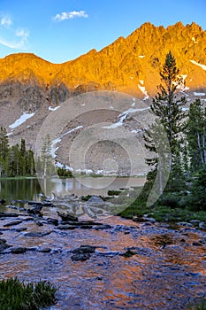 Alpine lake in the White Cloud Wilderness near Sun Valley, Idaho