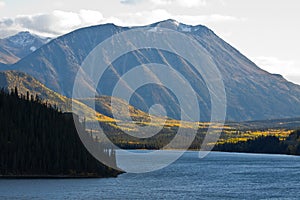 Alpine lakes and golden aspens, northwestern BC