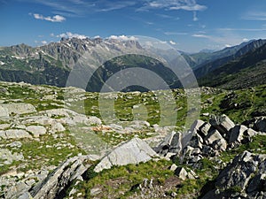 Alpine landscape of Chamonix valley, France