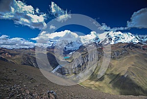 Alpine landscape in Cordiliera Huayhuash