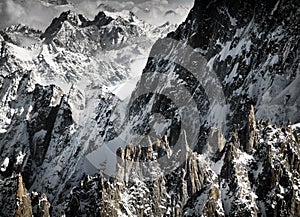 Alpine landscape in Haute Savoie, Aiguilles des PÃ©riades, France.