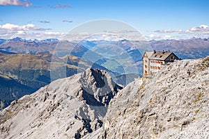 Alpine landscape with Julius Payer House photo